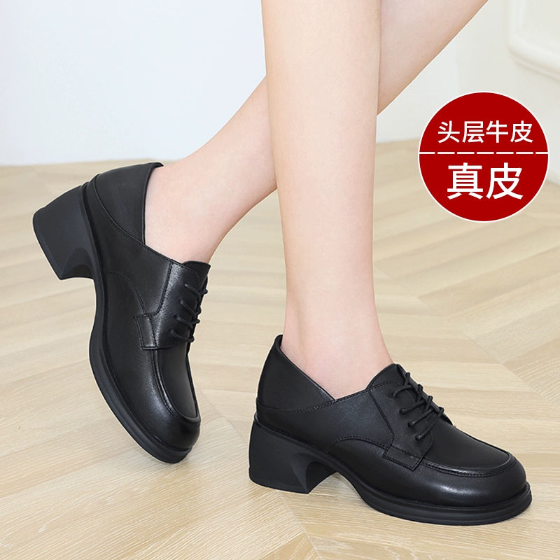 Gucci Tianlun, small leather shoes worn by middle-aged mothers, foreign style 2023 new leather shoes, women's leather shoes, spring and autumn models