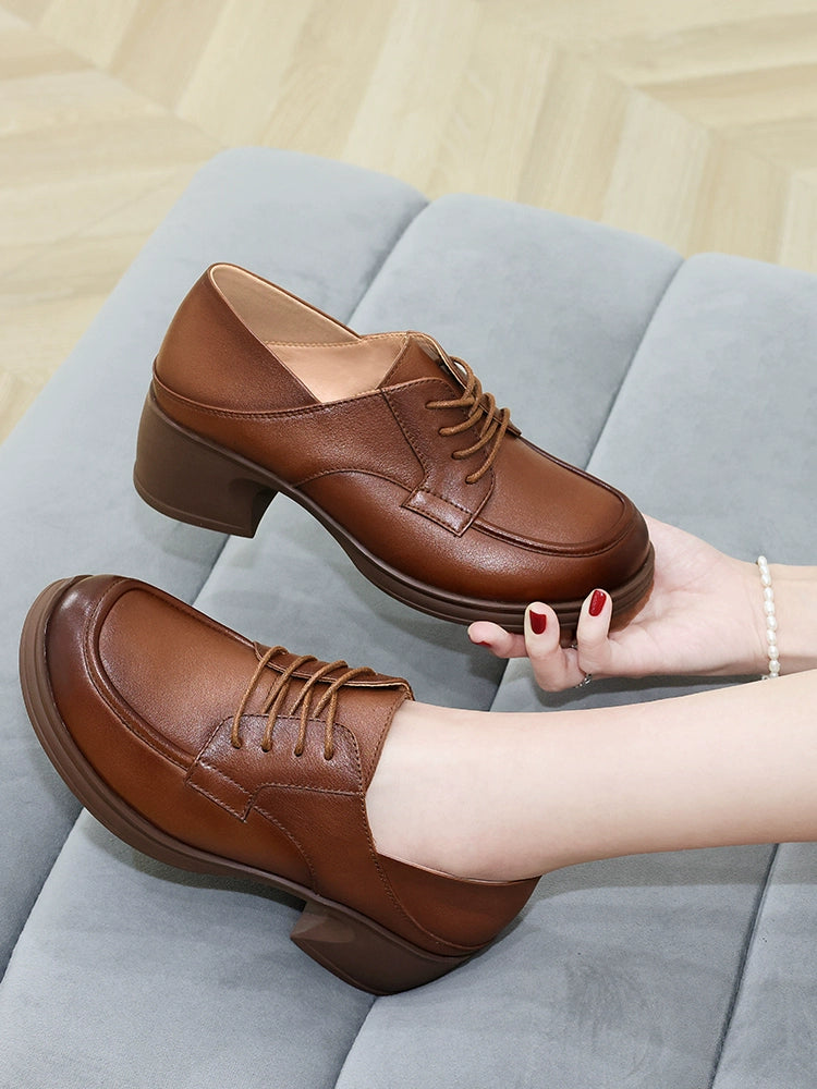 Gucci Tianlun, small leather shoes worn by middle-aged mothers, foreign style 2023 new leather shoes, women's leather shoes, spring and autumn models