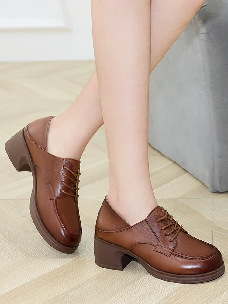 Gucci Tianlun, small leather shoes worn by middle-aged mothers, foreign style 2023 new leather shoes, women's leather shoes, spring and autumn models