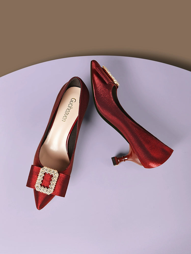 Wedding shoes Women's Xiuhe wedding dress two wear autumn wedding dress wedding bride shoes can usually wear thin heels red high heels