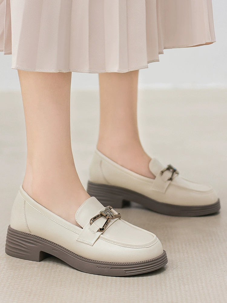 Gucci Tianlun super soft loafers 2023 new autumn models black metal buckle commuting one pedal small leather shoes women's models